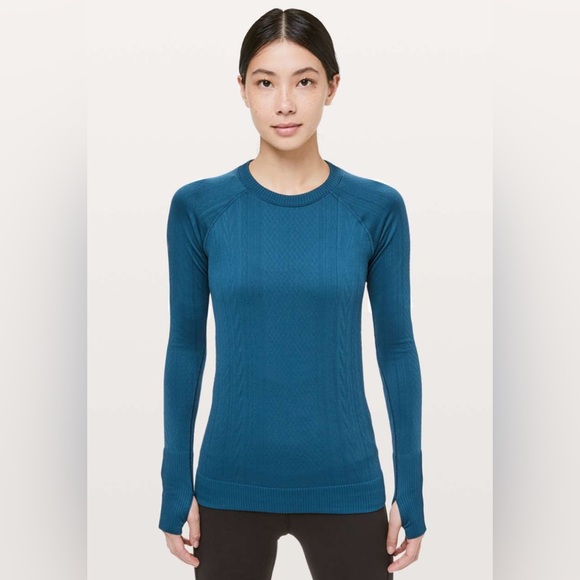 lululemon athletica Tops - Lululemon Rest Less Pullover Carbon Blue Size 4